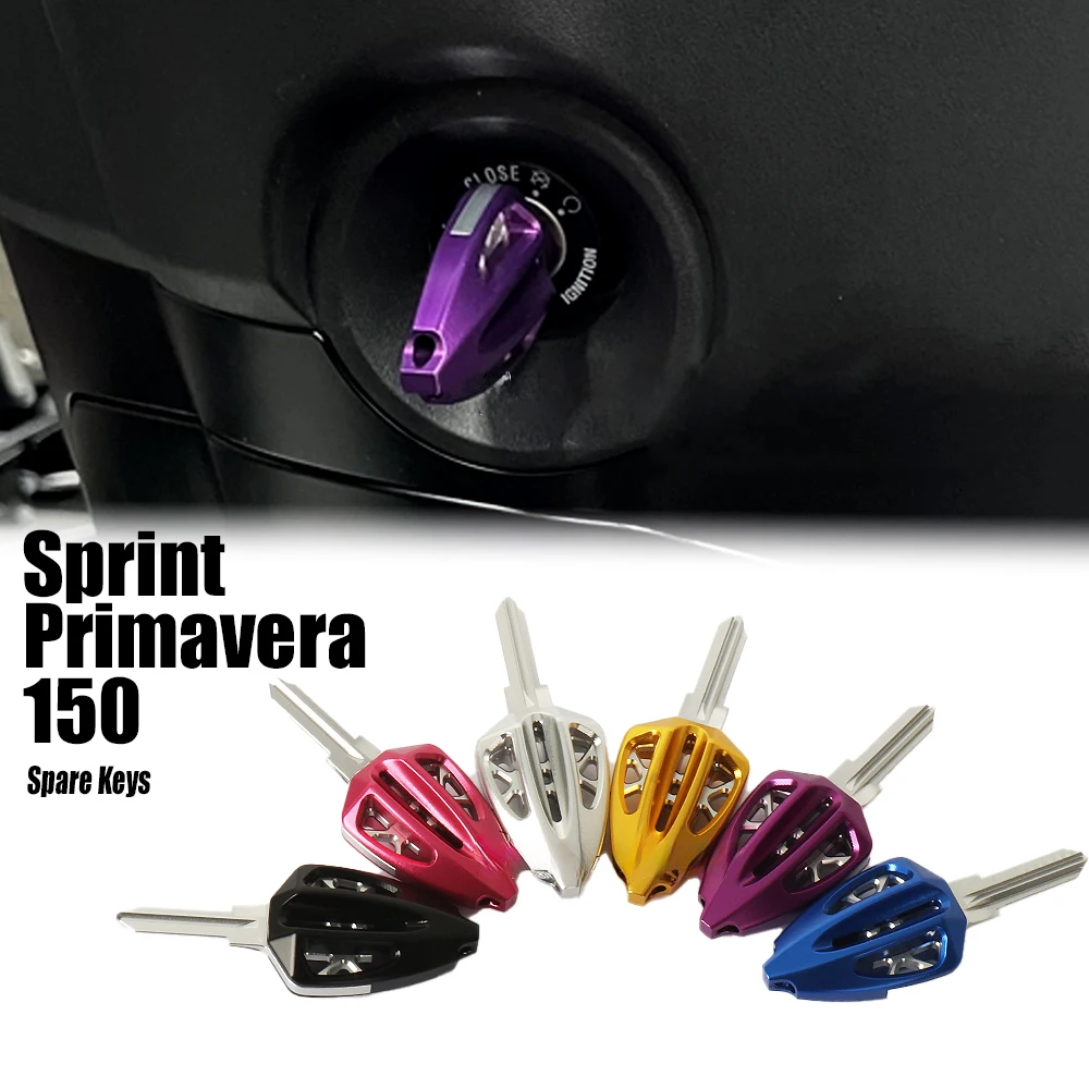 

New Motorcycle Accessories Spare For Vespa Sprint SPRINT 150 Primavera PRIMAVERA 150 Keys Blank Mechanical Key Blade