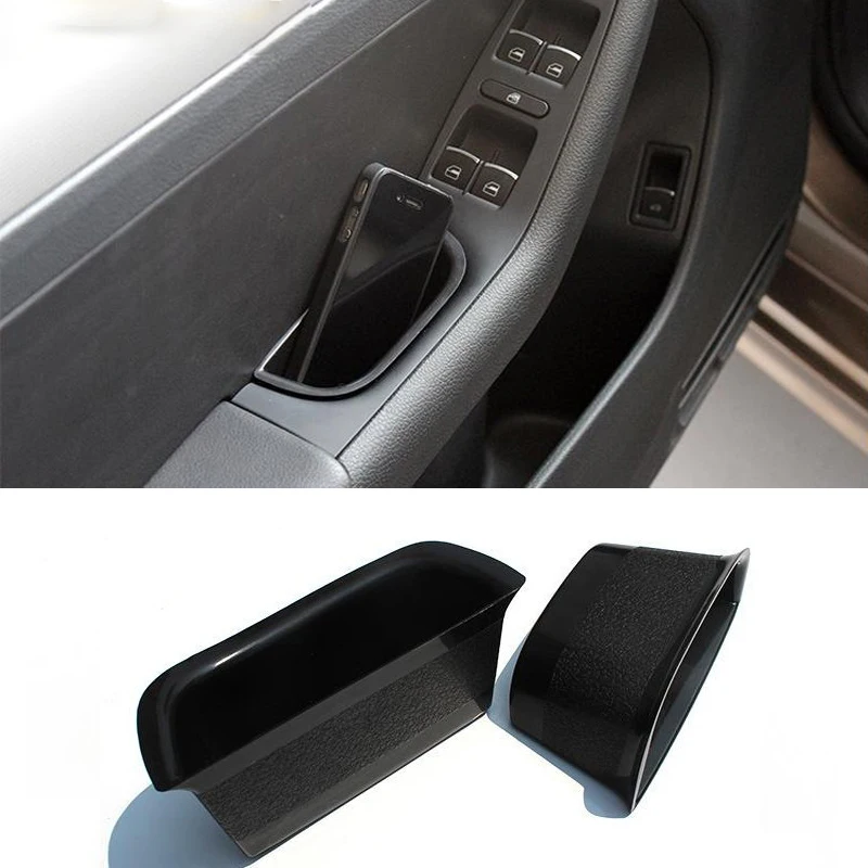 Car Door Window Lifter Storage Box Accessories Trim For Volkswagen VW Jetta MK6 2011 2012 2013 2014