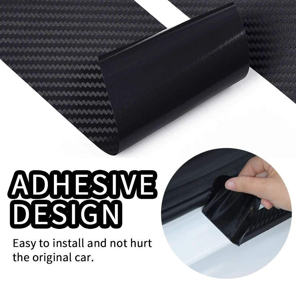 Car Rear Bumper Trunk Carbon Fiber Protective Sticker Anti-scratch Protective Film For Mazda 3 6 MS Demio CX-3 CX-5 Axela CX-8