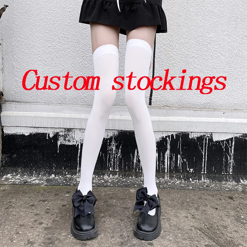 

Interesting private custom stockings DIY women's universal cotton sexy knees and thighs higher than socks fashion gifts