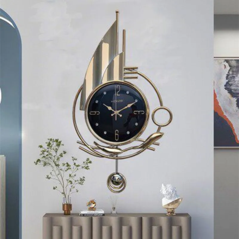 Elegant Black Unique Wall Clock Fashion Premium Nordic Design Modern Digital Clock Living Room Orologio Da Parete Home Decor