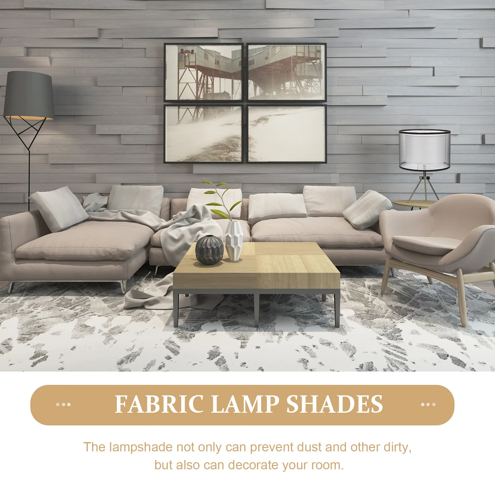 غطاء مصباح من القماش بطبقة مزدوجة عاكس الضوء المزخرف غطاء خفيف دافئ ناعم لمصباح طاولة بجانب السرير على الأرض #6