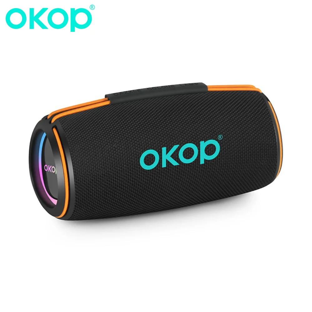 

OKOPWireless Bluetooth Speaker Outdoor Portable Handheld Bass Speaker RGB Colorful Lighting Party Camping Speaker Fitness Sports