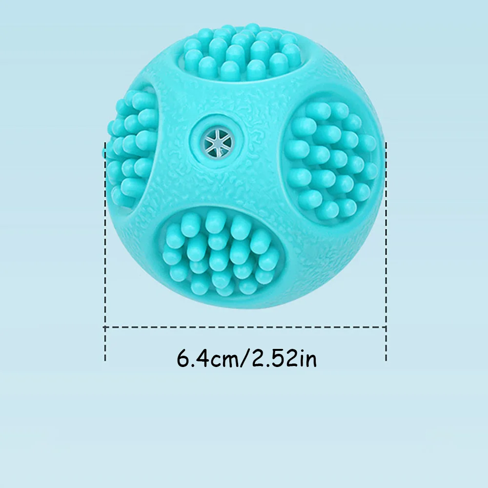 Elastic Spiky Squeaky Dog Chew Ball, Durable Teeth Cleaning Self Playing Toy for Puppies Large Dogs Interactive Play Accessory view 6