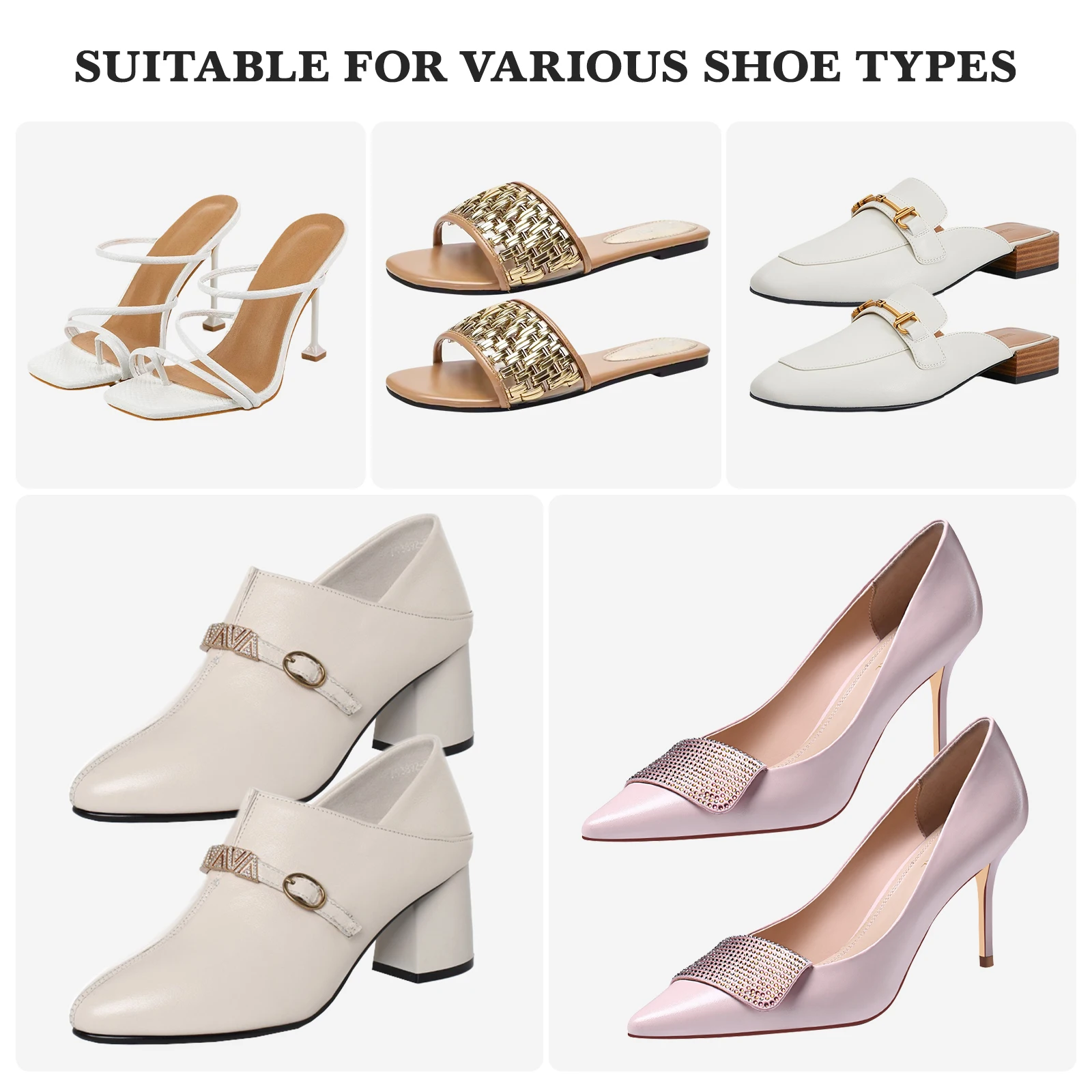 

1 Pair Foot Care Insoles High Heel Cushions Shoe Pads Foot Care Sports Support Daily Wear Insoles Black