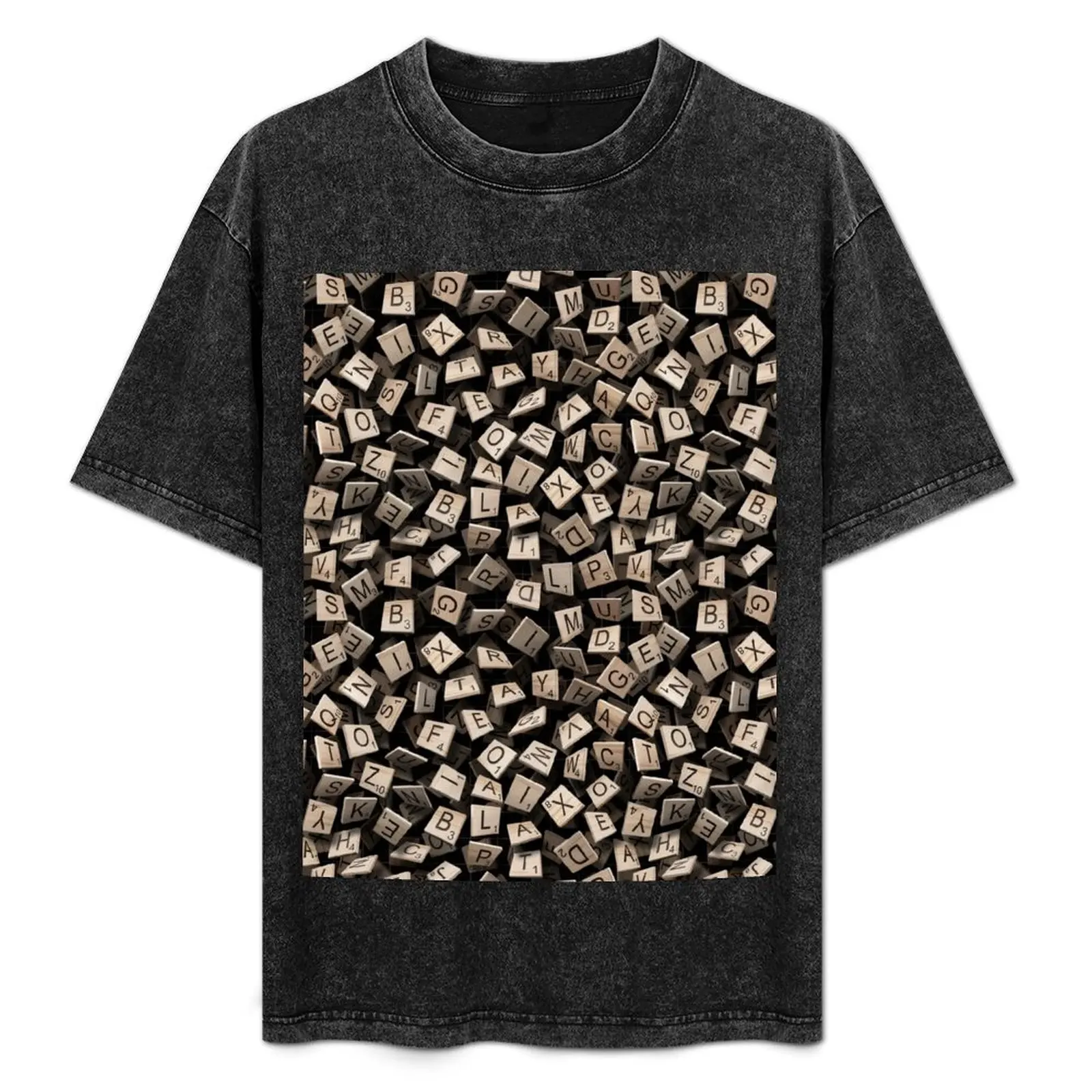 

Scrabble Tile Madness Pattern T-Shirt No Iron Casual Short Sleeve Top