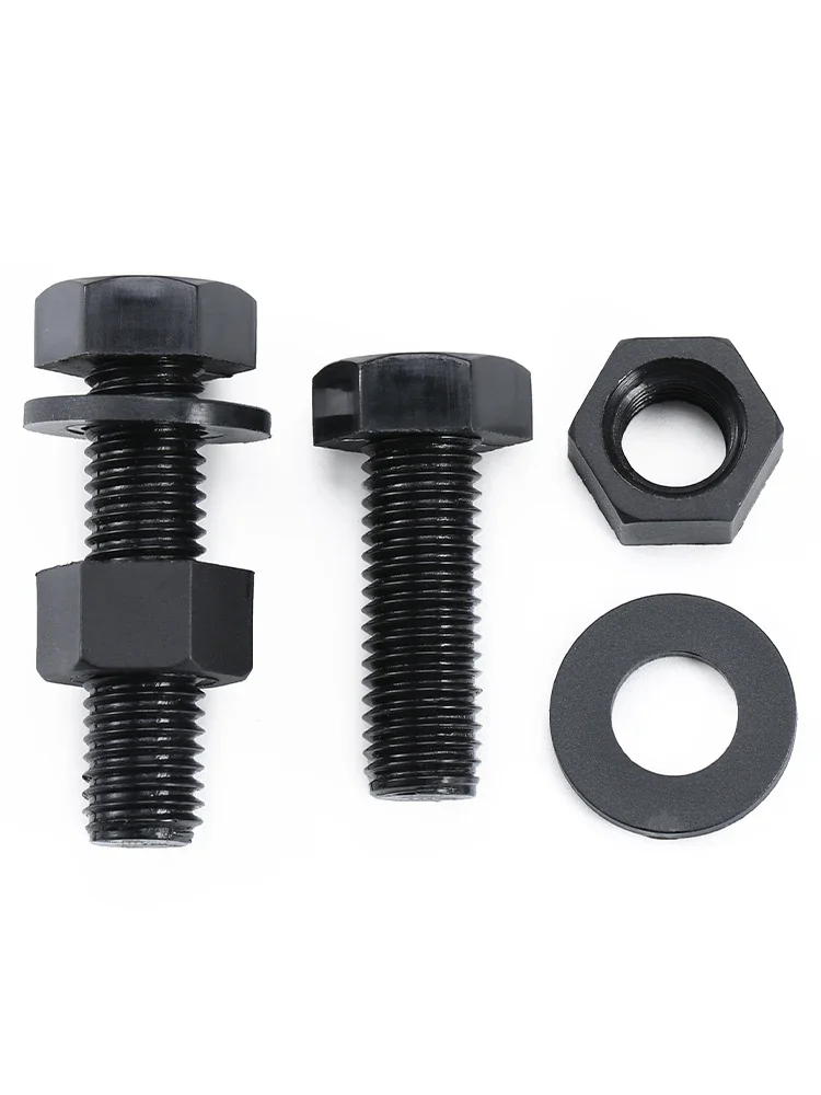 M3M4M5M6M8M10M12 czarny Nylon zewnętrzne sześciokątne zestawy podkładka pod nakrętkę do śruby z tworzywa sztucznego izolowane metryczne śruba sześciokątna uszczelka śrubowa połączenie nakrętki
