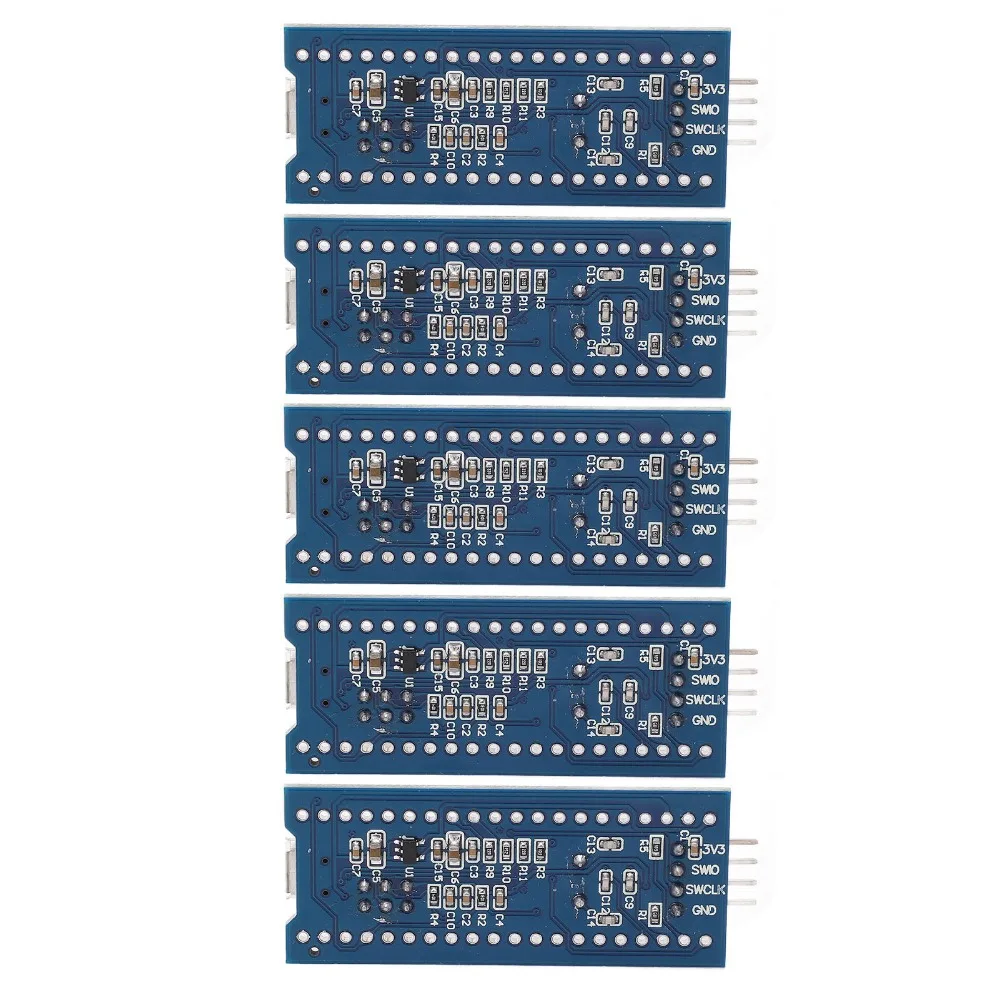 

5 шт. STM32F103C8T6: Модуль основной платы с портом Micro USB, 40-контактный, программируемый, минимальный системный модуль