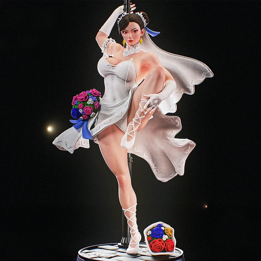 

Фигурка невесты Chun Li 1:16, миниатюрная фигурка, набор моделей из смолы, Неокрашенная пластиковая модель, комплект A523