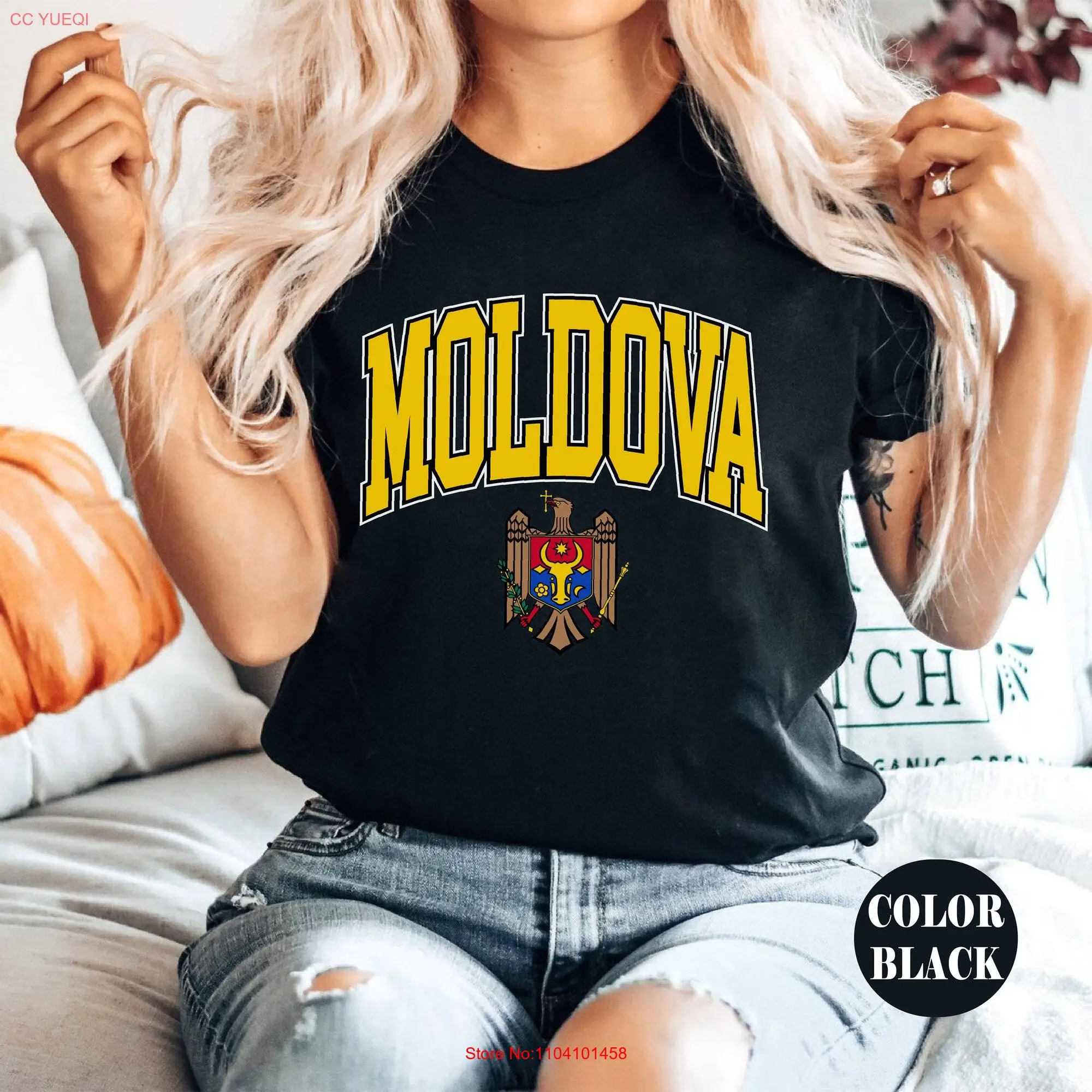 Moldova T Shirt Soft and Comfortable Emblem Moldovan s tee coat of arms long or short sleeves