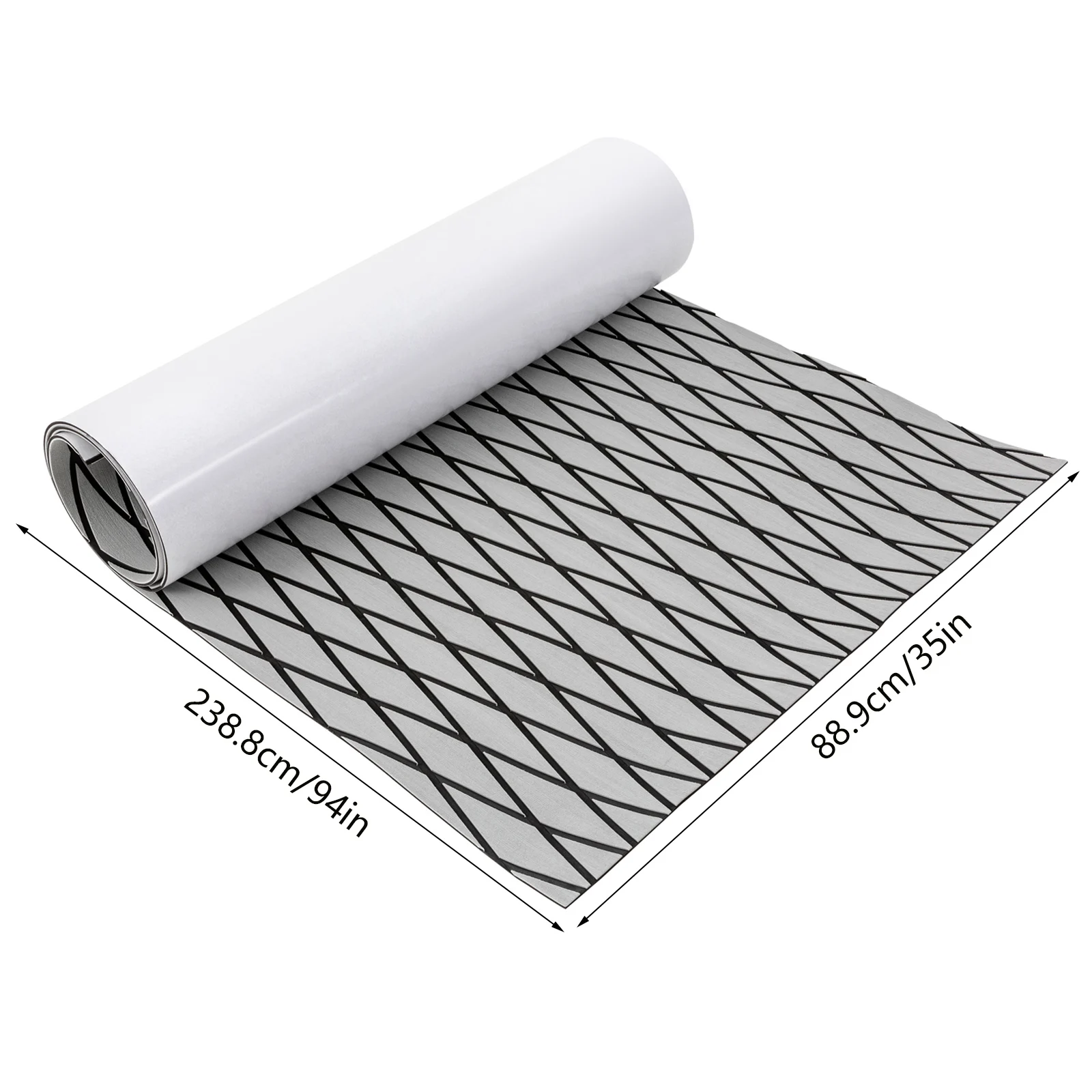 94*35inch Rectangular EVA Marine Mat Marine Carpet Cooler Tops Seating Non-Slip Self-Adhesive Flooring Material