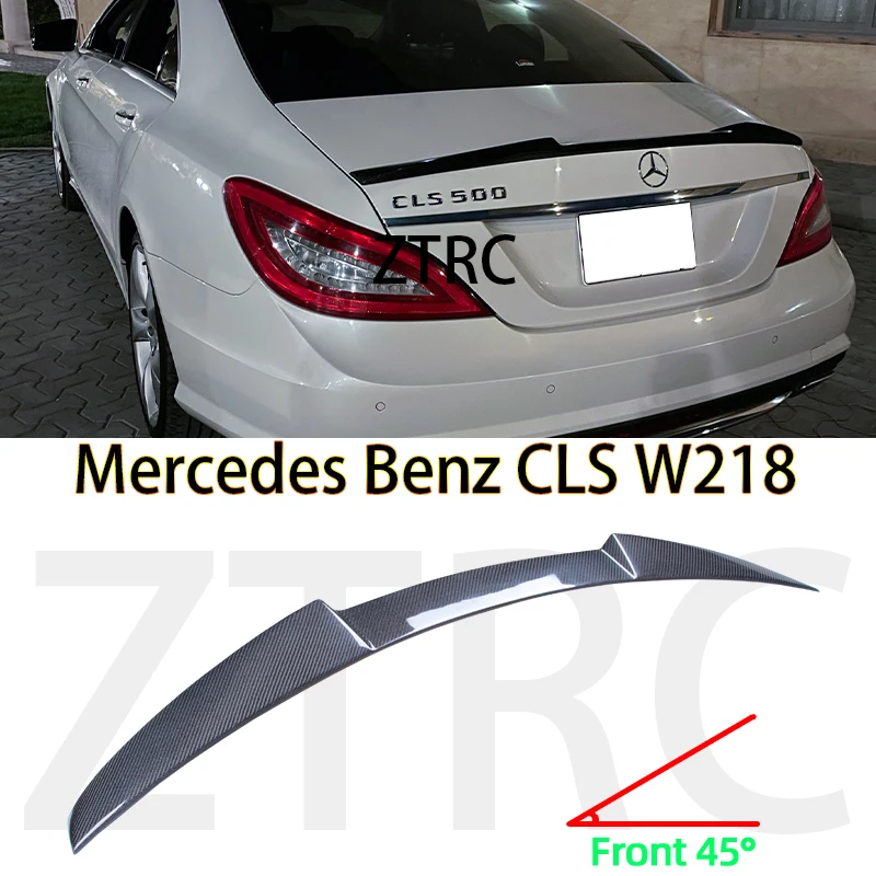 

Car Spoiler For Mercedes-Benz CLS 63 53 500 300 C218 W218 CS Style Real carbon fiber material Rear Spoiler Trunk wing 2011-2019