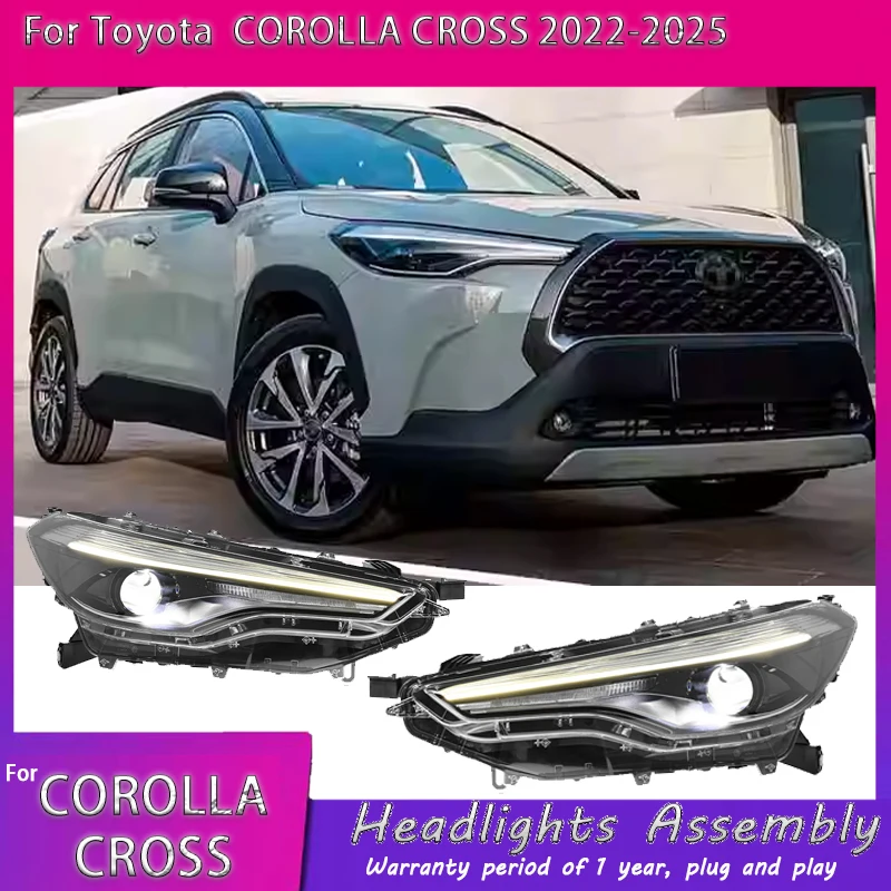 

Head Lamp For Toyota COROLLA CROSS 2022-2025 headlight assembly Frontlander modification high-end LED laser lens