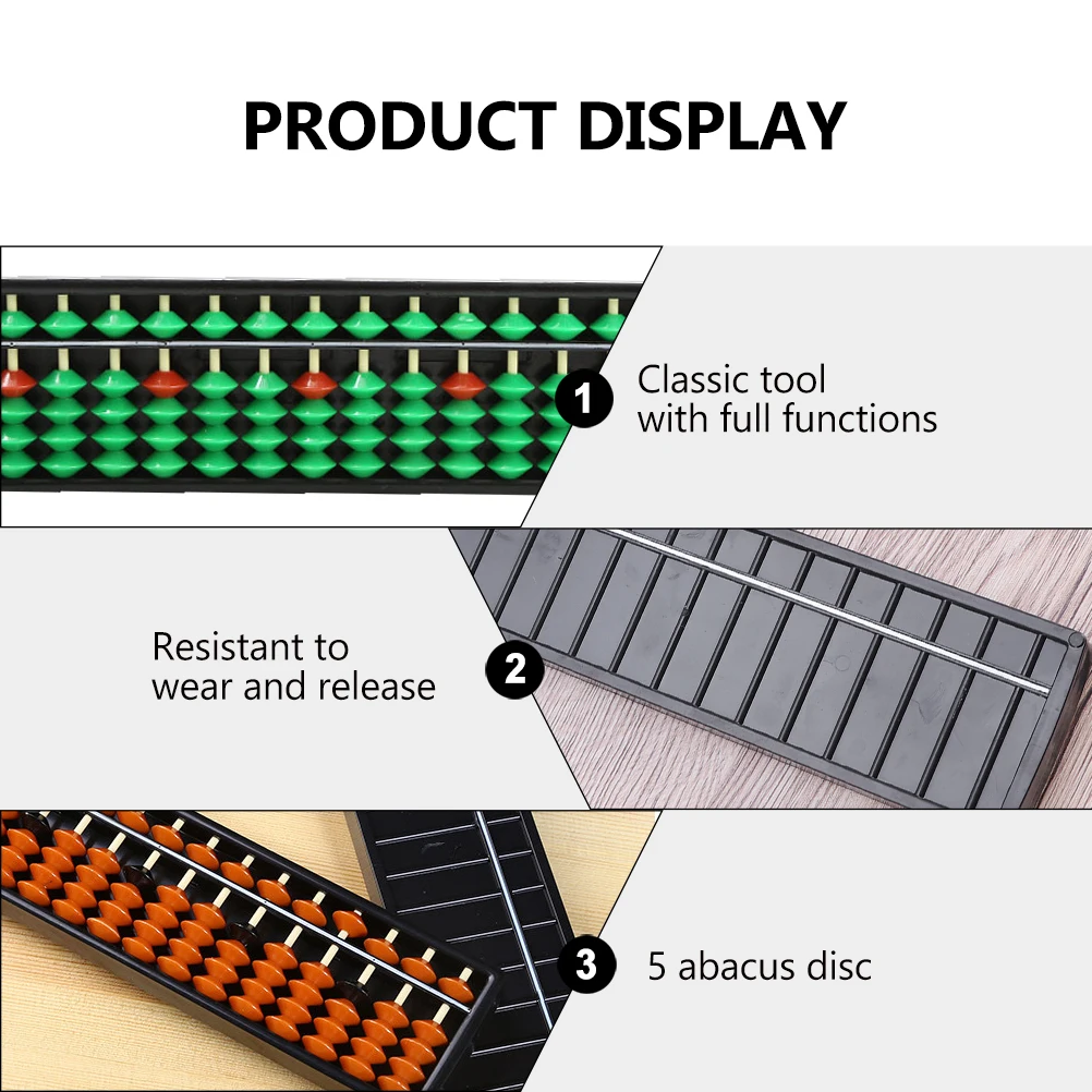 

2 Pcs Abacus Mental Arithmetic Children Plaything Traditional Small Educational Green Counting Toddler