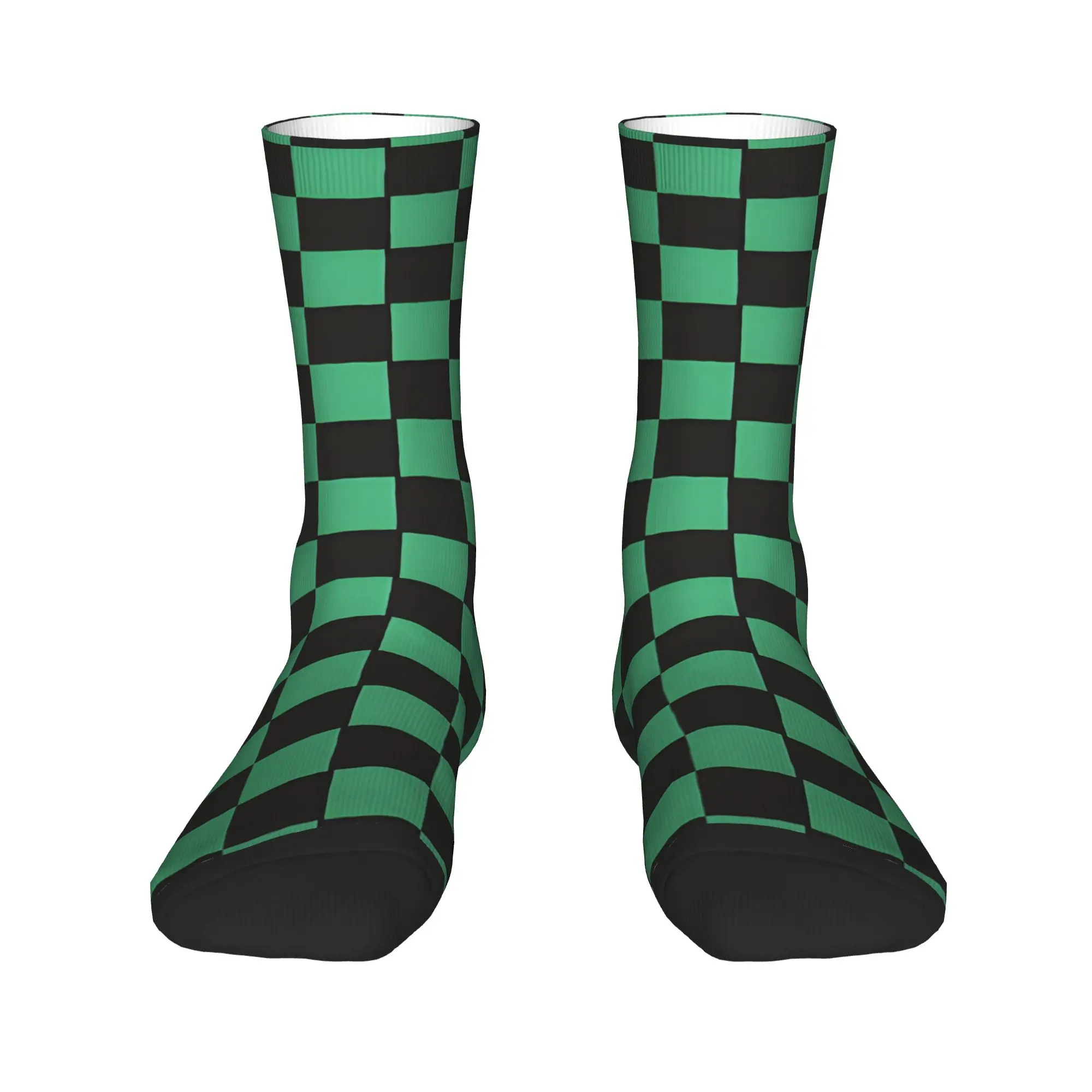 Funny Sock Bandai Demon Slayer Tanjirou Kamado Cloak Pattern Rock Seamless Pattern Printed Men Crew Socks Novelty Men's Socks