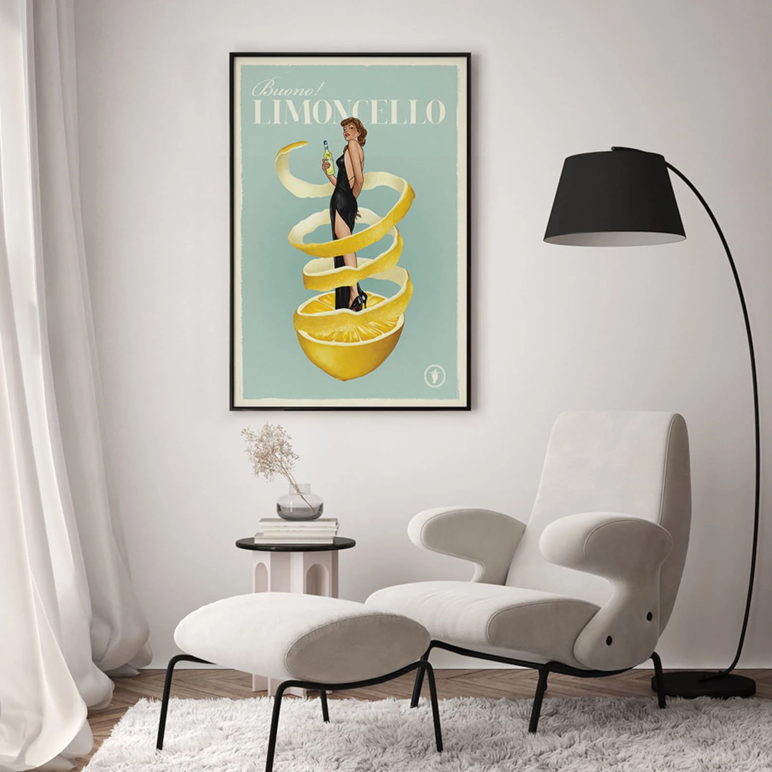 Retro Italian Antique Food and Beverage Canvas Prints Positano Lemon Fruit Wall Art Poster for Modern Kitchen Bar & Home Decor