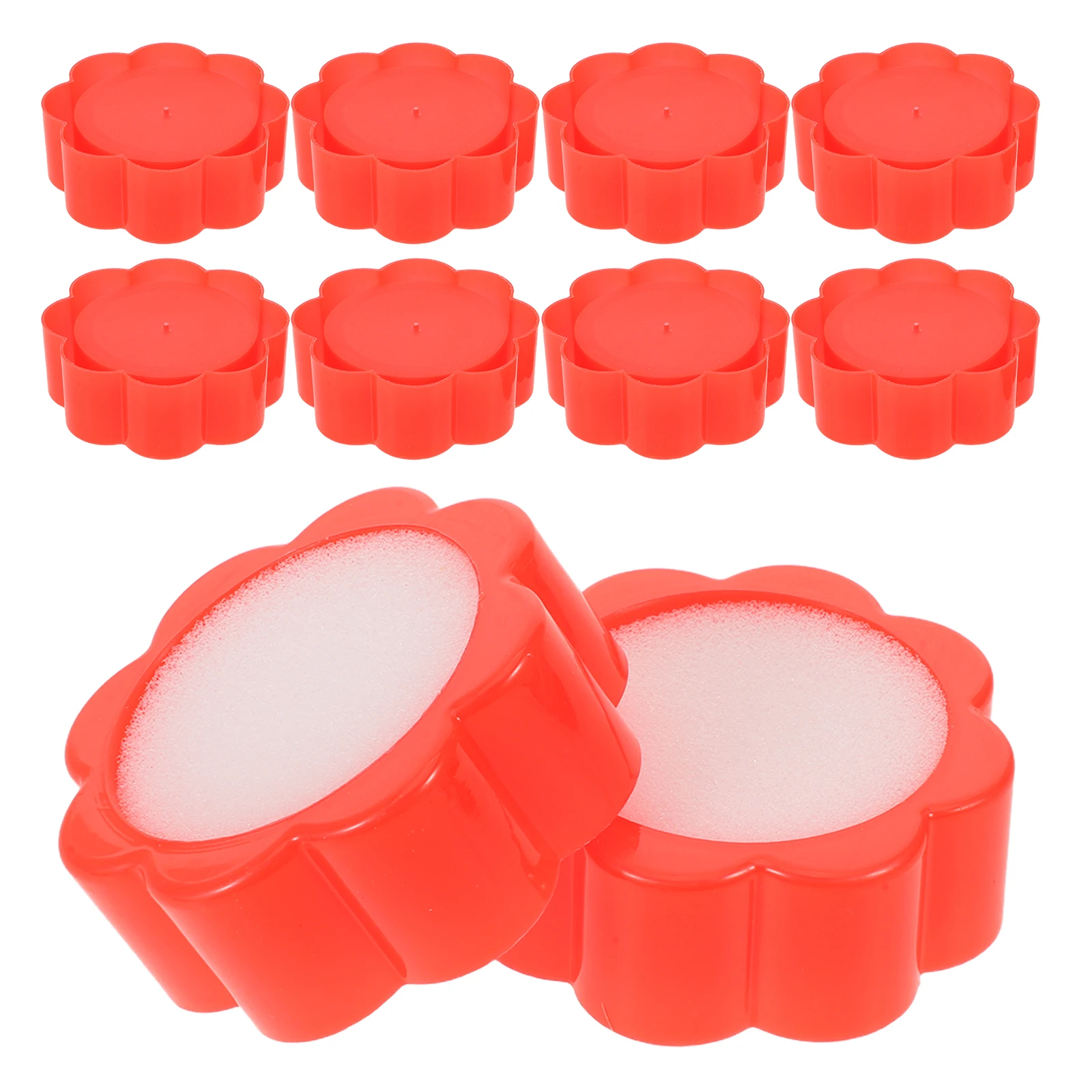 Éponge hydratante pour doigts en forme de fleur, 10 pièces, haute Absorption pour compter l'argent, poignée confortable pour une utilisation à Long terme