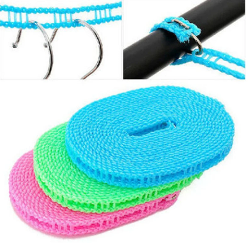 10M Portable Anti-Skid Windproof Clothesline Fence-Type Clothesline Drying Quilt Rope Clothesline Outdoor Travel Clothesline