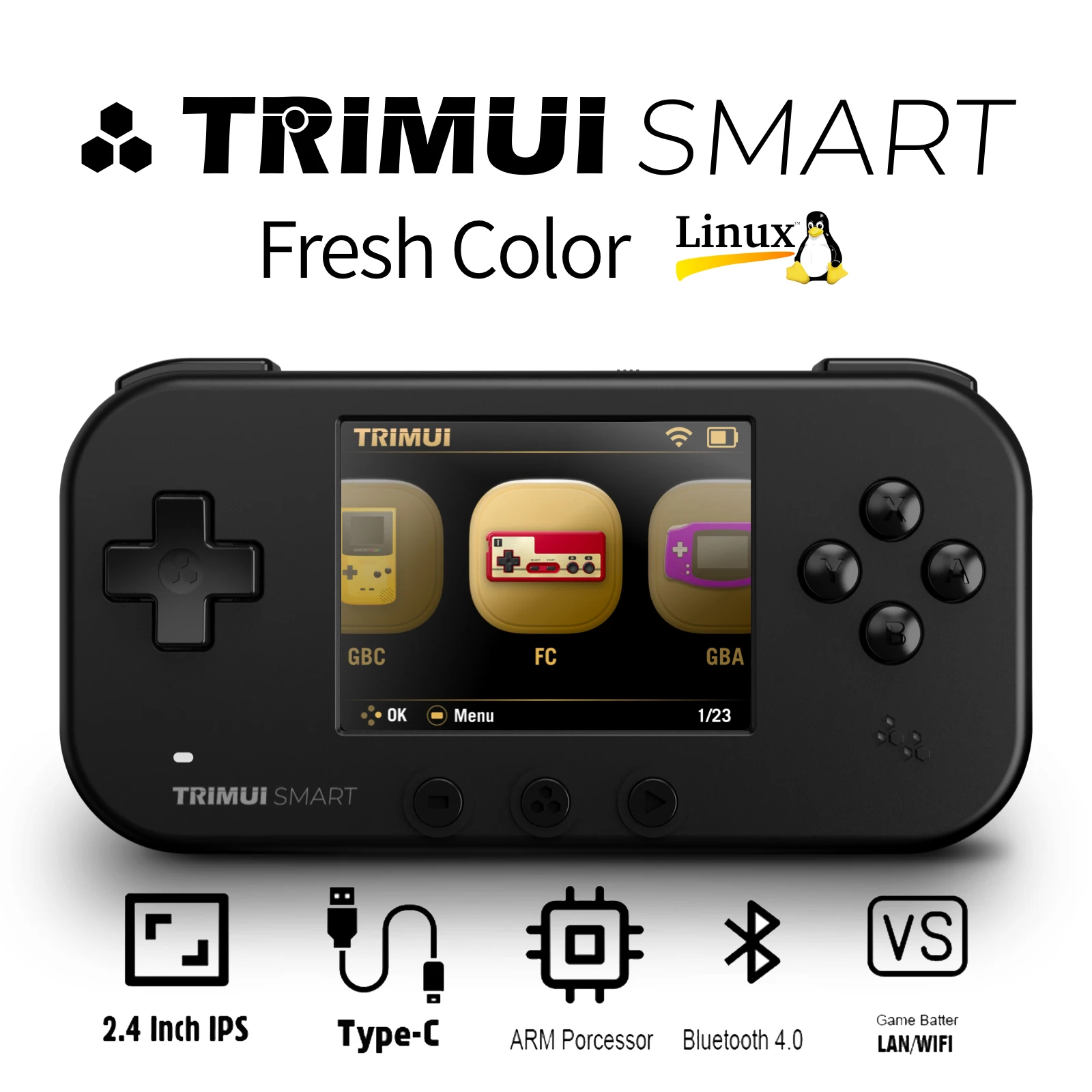 TRIMUI SMART Handheld 2.4'' IPS Screen Wifi BT4.0 SmartPro Mini Linux System Retro Portable Video Simulator Console Gamer Gifts