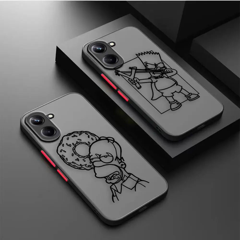 Matte Case for OPPO Realme 10 9 9I 8 8I 7 7I 6 5 3 FIND X3 X4 PRO 4G 5G Case Funda Coque Capa Shell Cover Movie The S-Simpsons-S