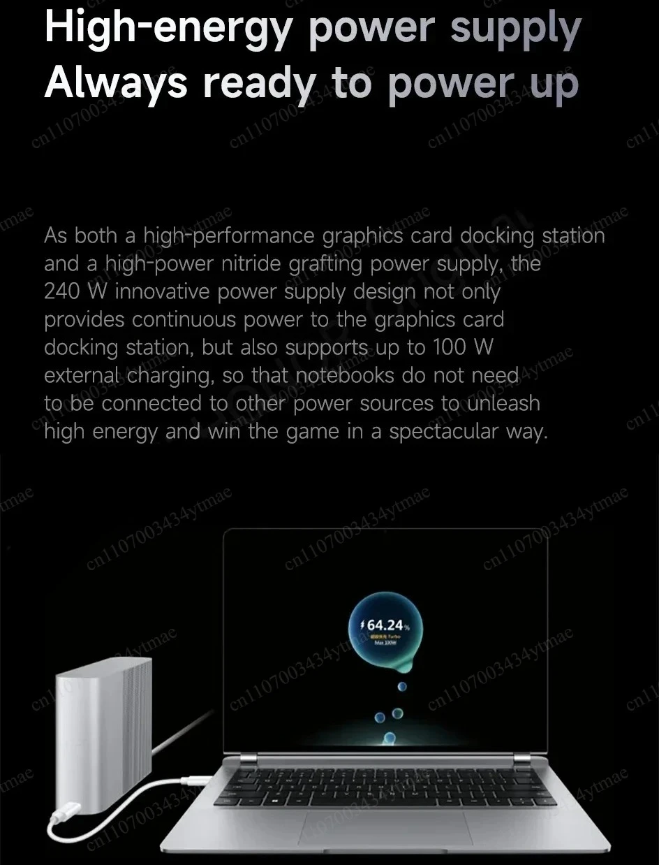 RX 7600M XT GDDR6 External Discrete GPU 2 In 1 Graphics Card Power Supply Module Fit GT Cube MateBook GT 14