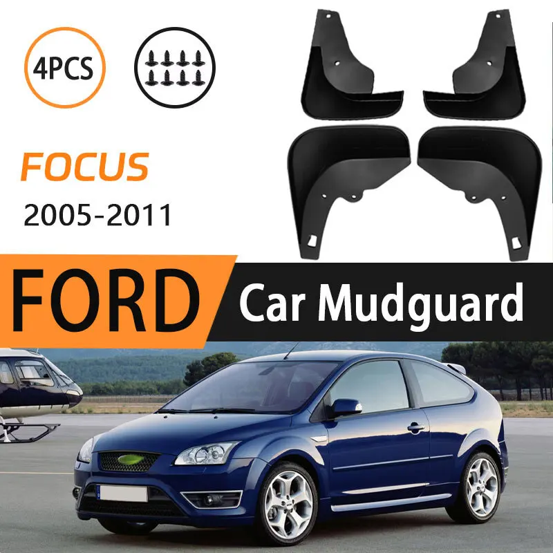 

Mudflaps For Ford Focus 2 MK2 2005 2006 2007 2008 2009 2010 2011 Hatchback Front Rear Wheel ABS 4PCS Mudguard Car Accessories