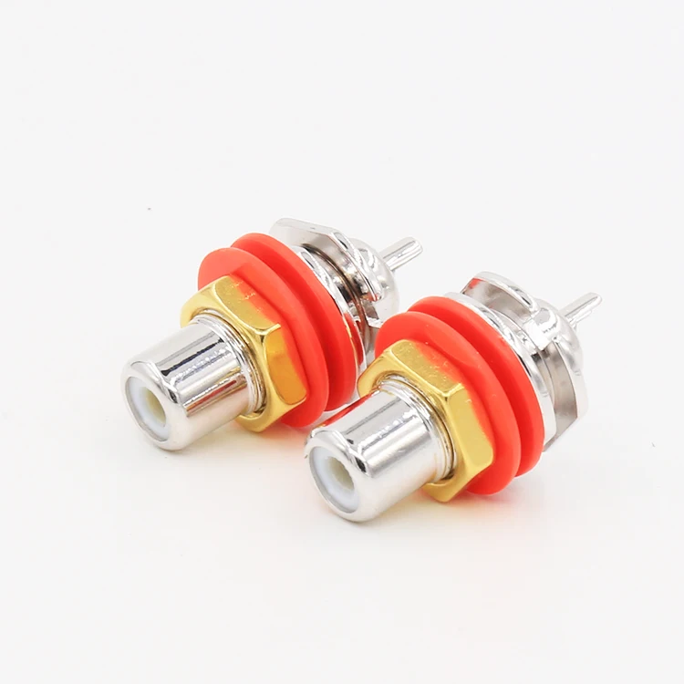 4 pezzi RCA femmina Spina per montaggio a pannello Terminale audio RCA Montaggio a pannello Telaio Audio RCA femmina Presa Amplificatore