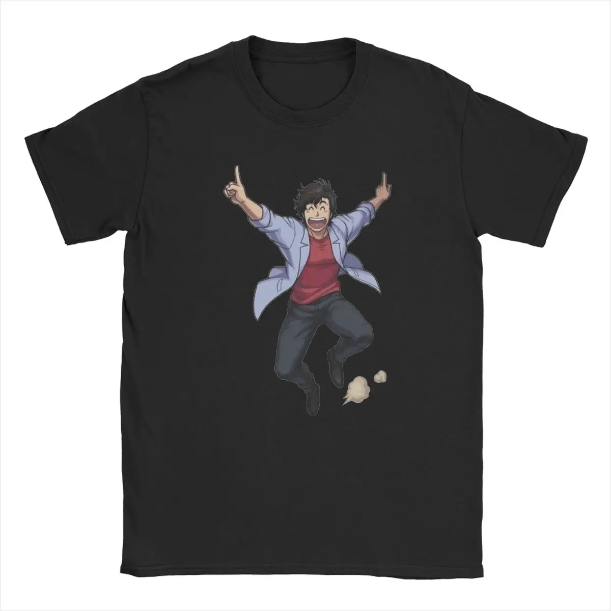 Vintage Nicky Larson City Hunter Anime T-Shirts Men Crewneck 100% Cotton T Shirts Short Sleeve Tees Plus Size Clothes