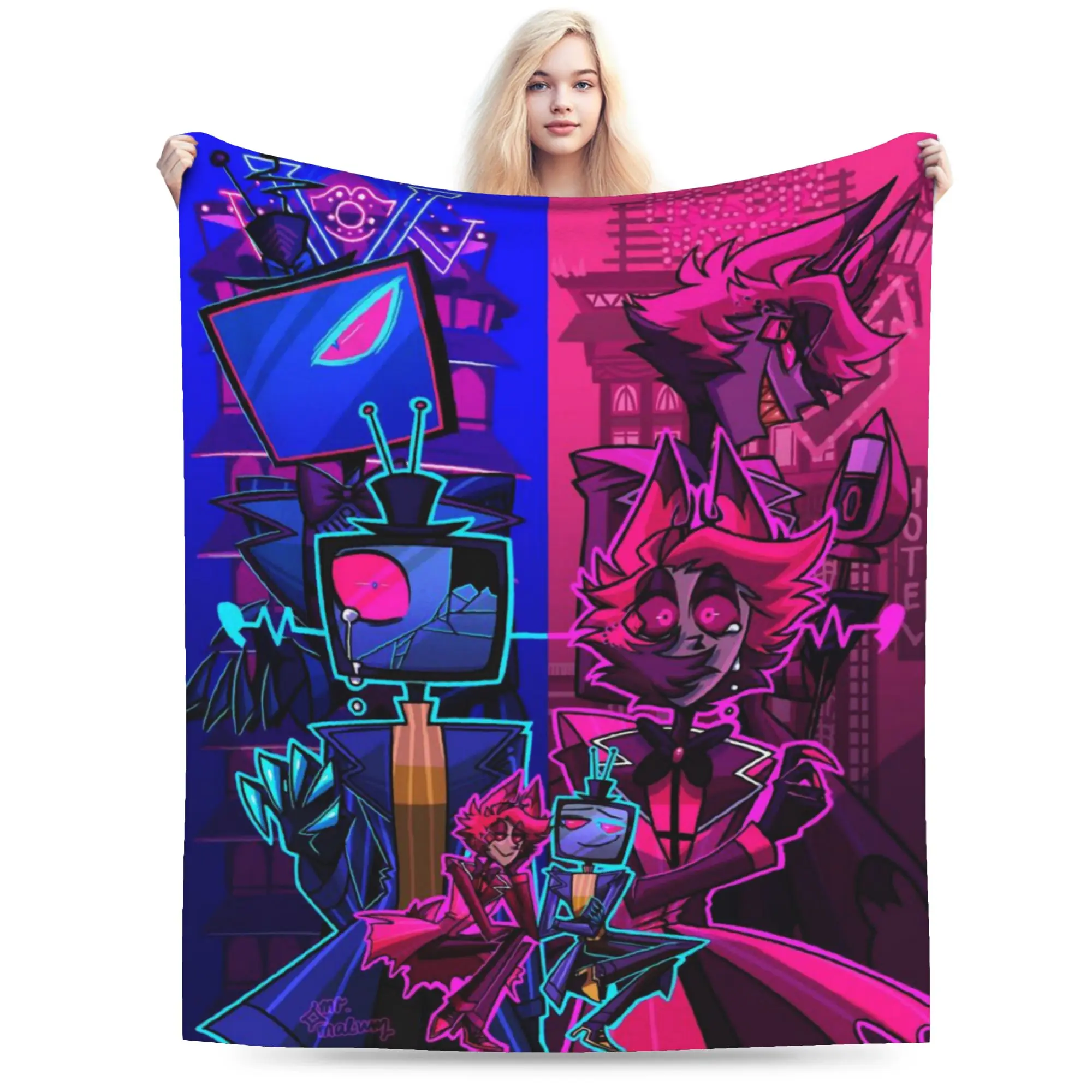 

Hazbines Hoteles Alastor vox 2, флисовое многофункциональное мягкое одеяло для постельного белья, ковер