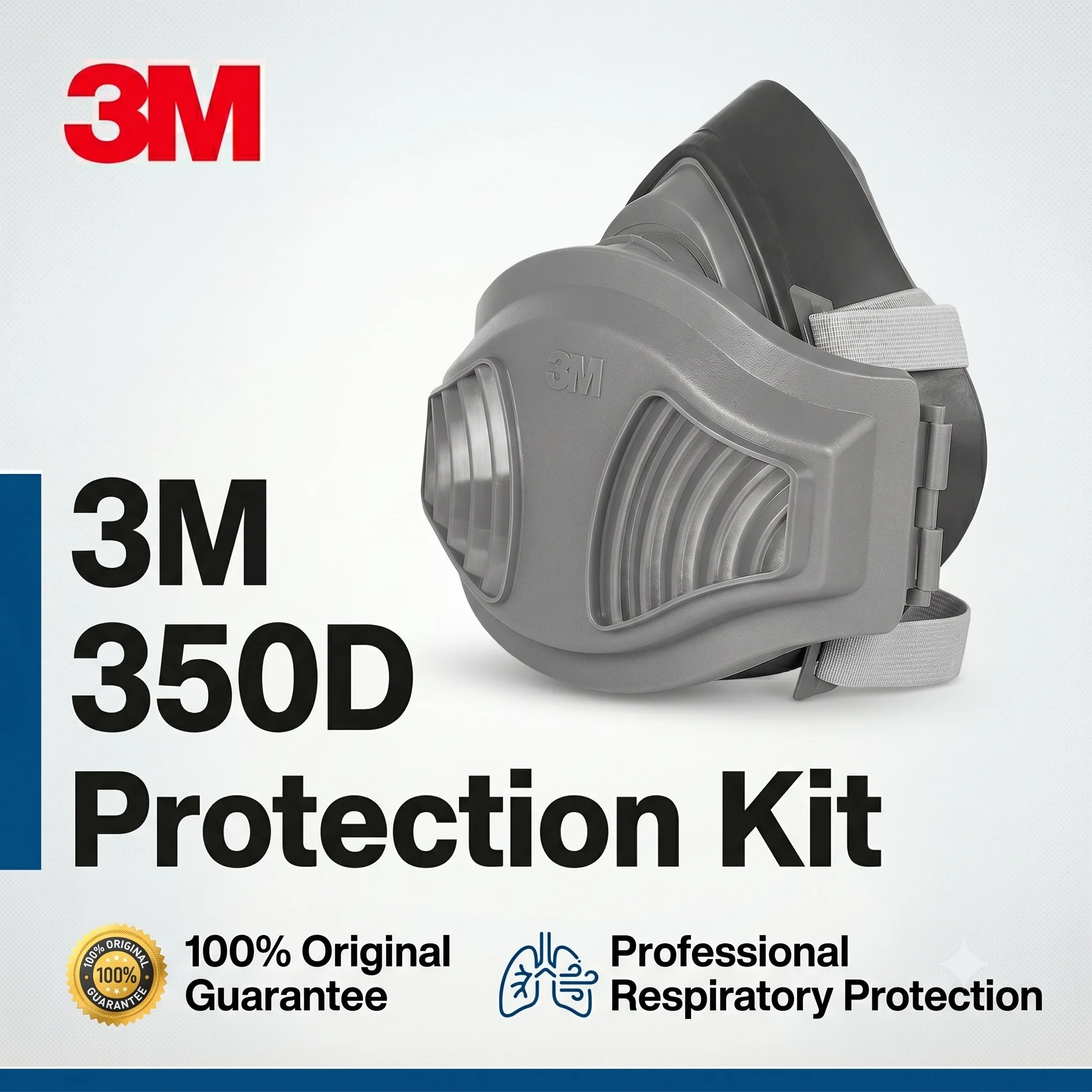 3M 350D Particulate Respirator Half Facepiece Gas Protection Set for Industrial Welding Dust Woodworking Painting