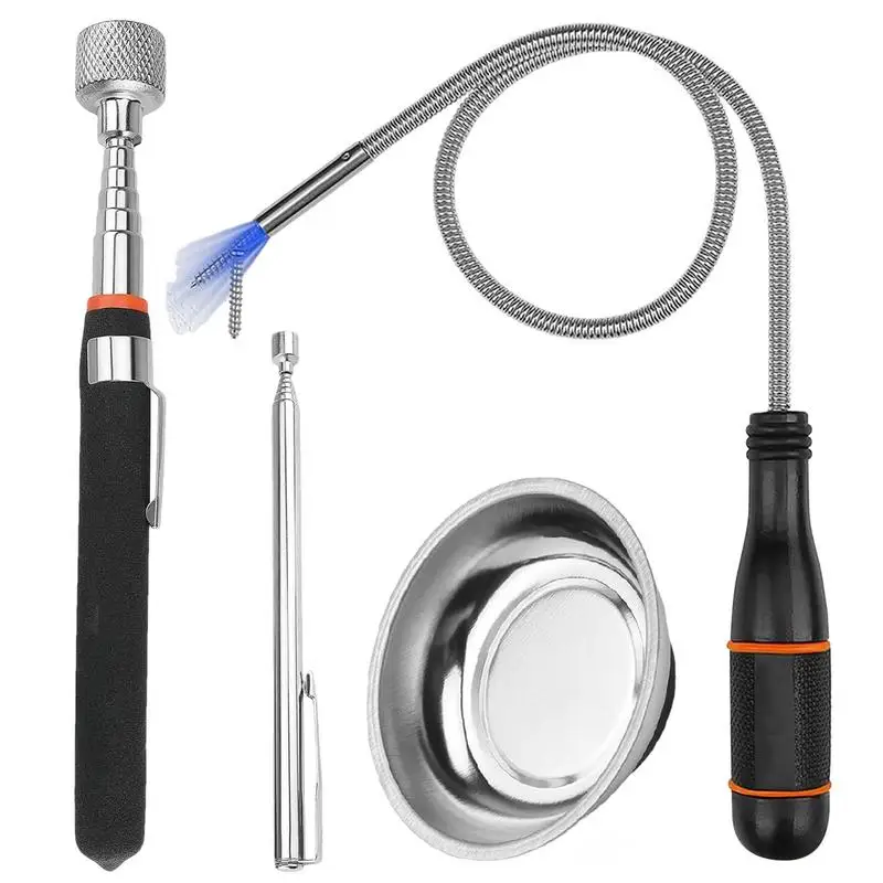 

Mechanic Magnetic Pickup Tool Flexible Telescopic Metal Grabber Tool Rotatable Adjustable Mens Cool Repair Gadgets Use In Tight