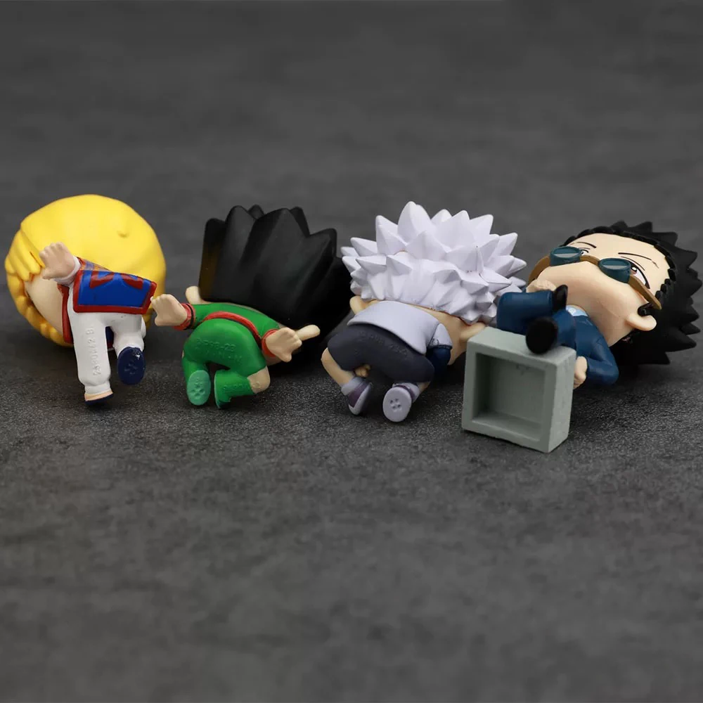 

4Pcs Anime Killua Zaoldyeck Figure Kurapika Gon·Freecss Collectible Model Doll PVC Action Figure Car Decoration Christmas Gifts