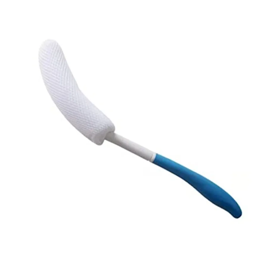 

Long Anti-Slip Curved Handle Bath Body Brush Bath Brush for Middle Aged, Elderly/Pregnant Women Bath and Shower, 15.33 Inch