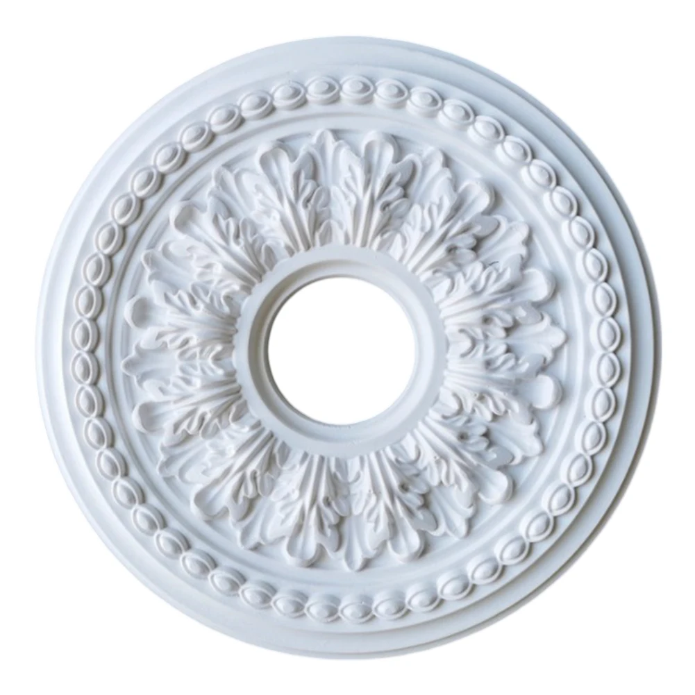 

1pc Home Round PU Decorative Ceiling Fan Lamp Cover Ceiling Shape Decor Circular PU Lamp Panel Chandelier Base Disc