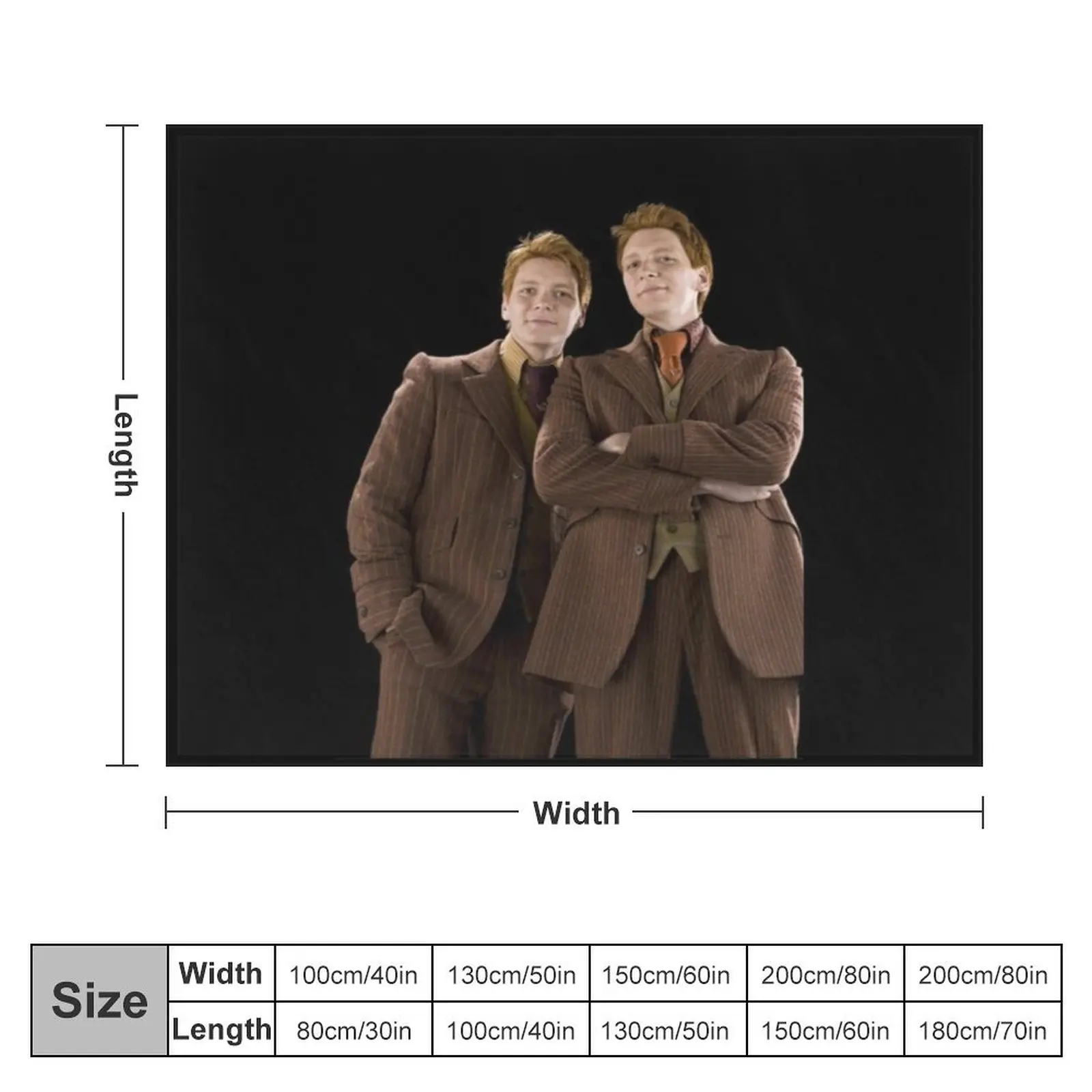 Fred and George Weasley Throw Blanket Bed linens warm for winter Blankets