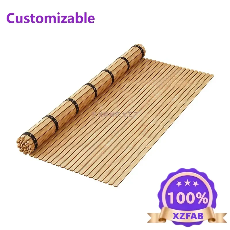 Factory Direct 2026 Ultra-thin folding bamboo bed board gasket row skeleton encrypted mattress plus hard waist protection solid