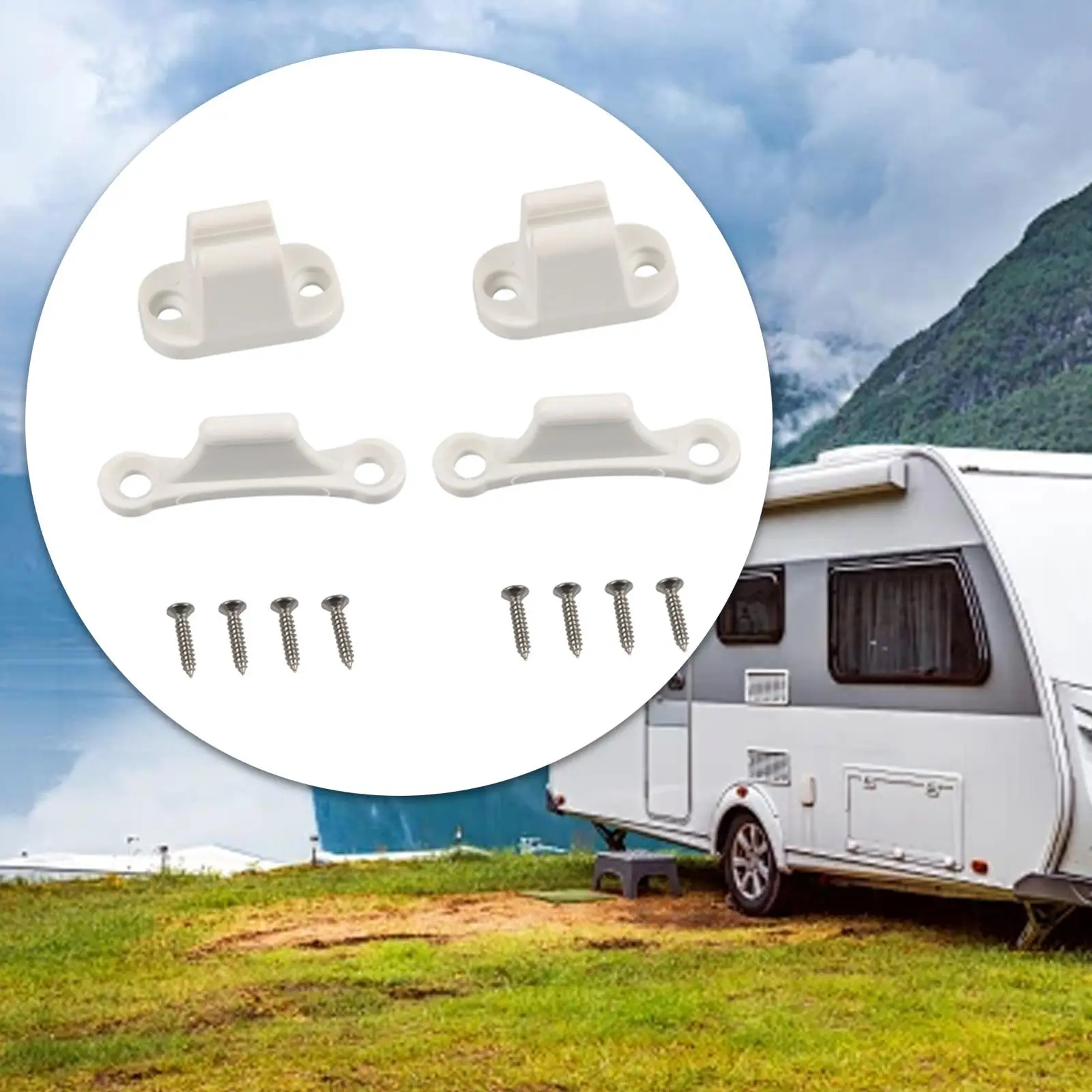 2x RV باب التجنيب الصيد كليب أجزاء النايلون إبقاء الباب مفتوحة خارج توقف الباب