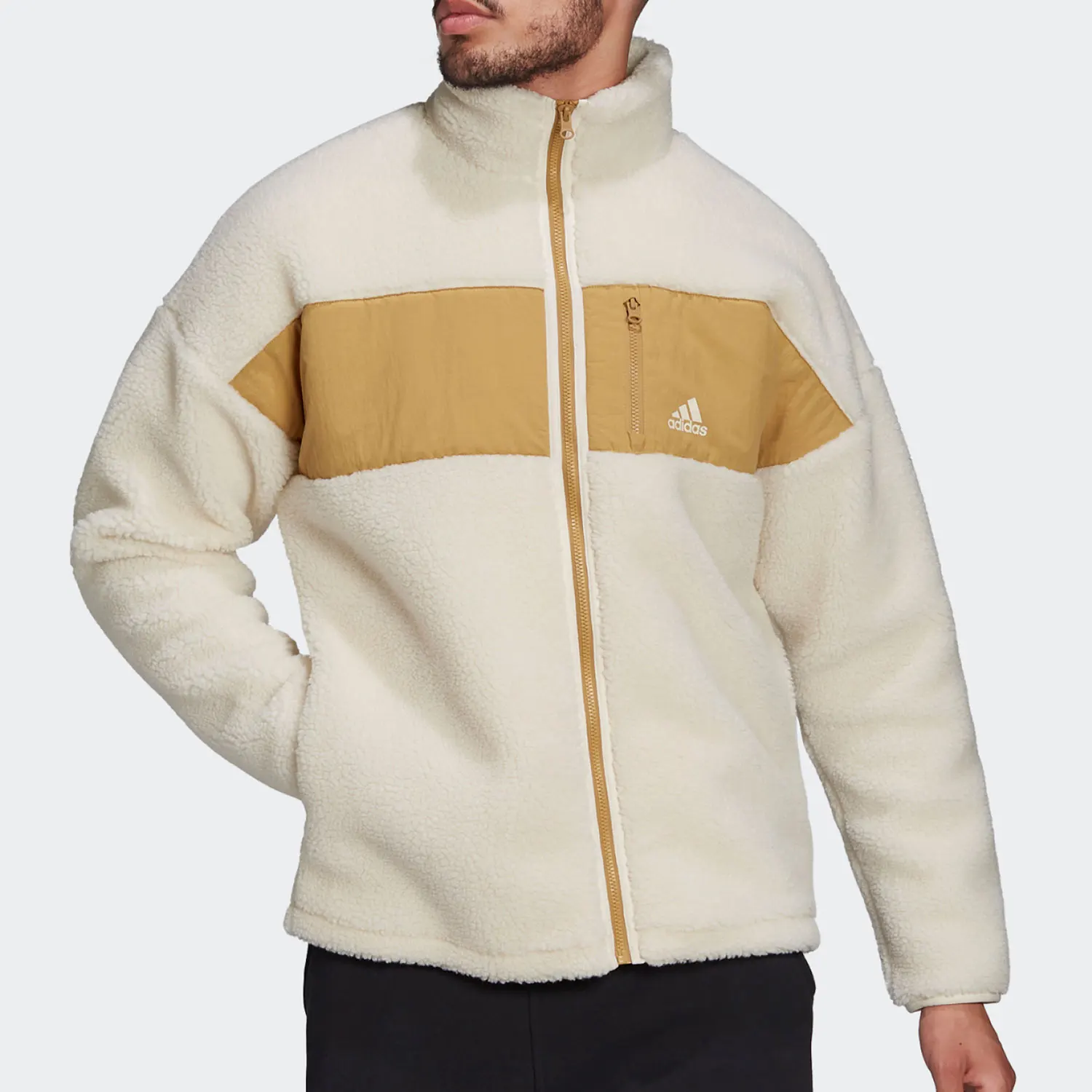 

Adidas подлинная повседневная мужская модная спортивная флисовая куртка HI1186