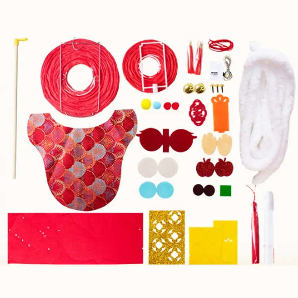 

Handmade Handheld Lion Lantern Glowing DIY Material Package Mid-Autumn Festival Lantern with Tassel Chinese Style