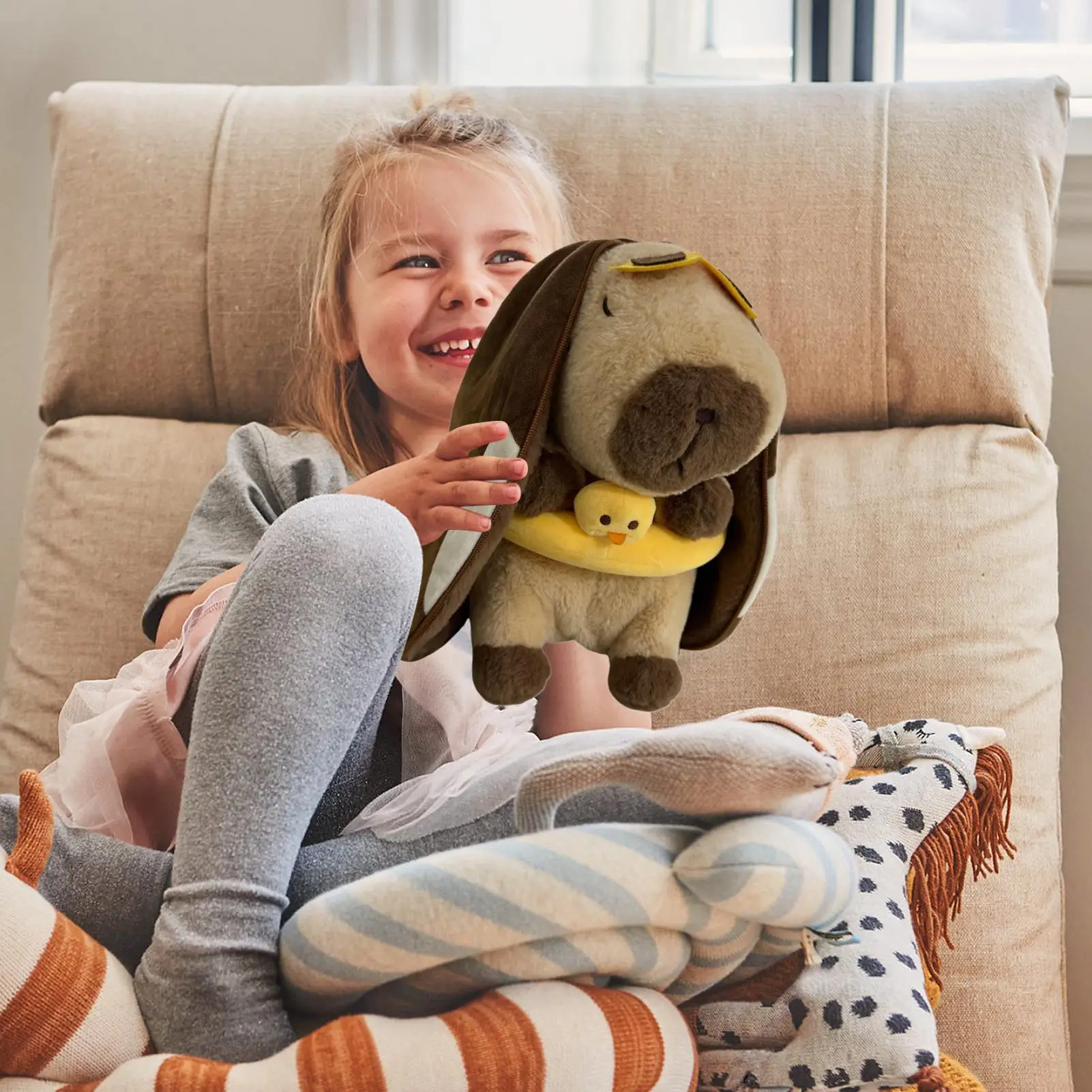 ตุ๊กตาสัตว์หายใจได้ ปรับเสียงดนตรีได้ น่ารัก ตุ๊กตาผ้าพลัฌ ของเล่นการ์ตูนอนิเมะน่ารัก ของขวัญวันหยุดสำหรับเด็ก