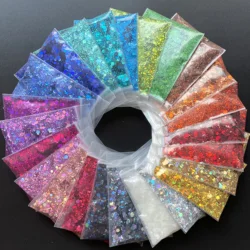 10 g/borsa scintillanti formati misti olografici Chameleon Glitter paillettes poliestere esagonale Set Glitter per unghie