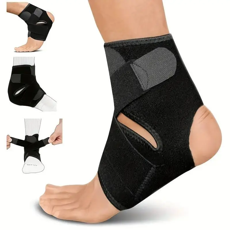 Adjustable Ankle Brace Breathable & Comfortable Elastic Ankle Support Sleeve Running Basketball Volleyball Foot Tendon Support