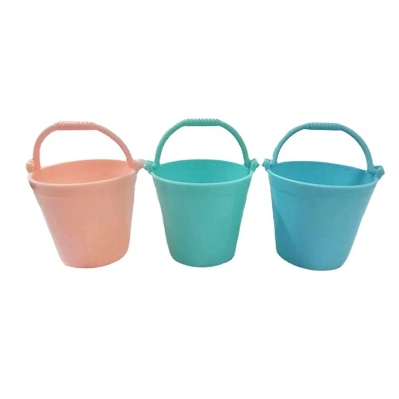 7-color Miniature Cleaning Tool Bucket Beach Playhouse Bucket Garden Tool Doll Toy Accessories