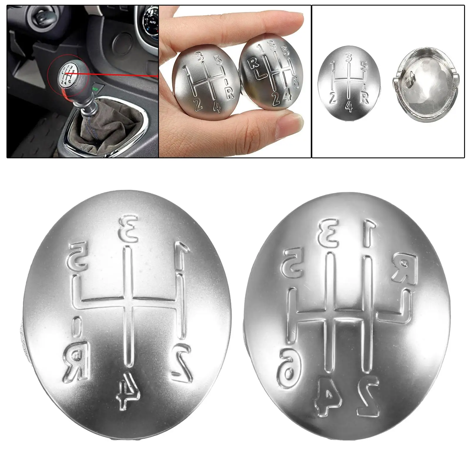 

Gear Shift Knob Cover Practical Replacement Durable Professional Portable for Renault Clio Scenic Kangoo Twingo Modus