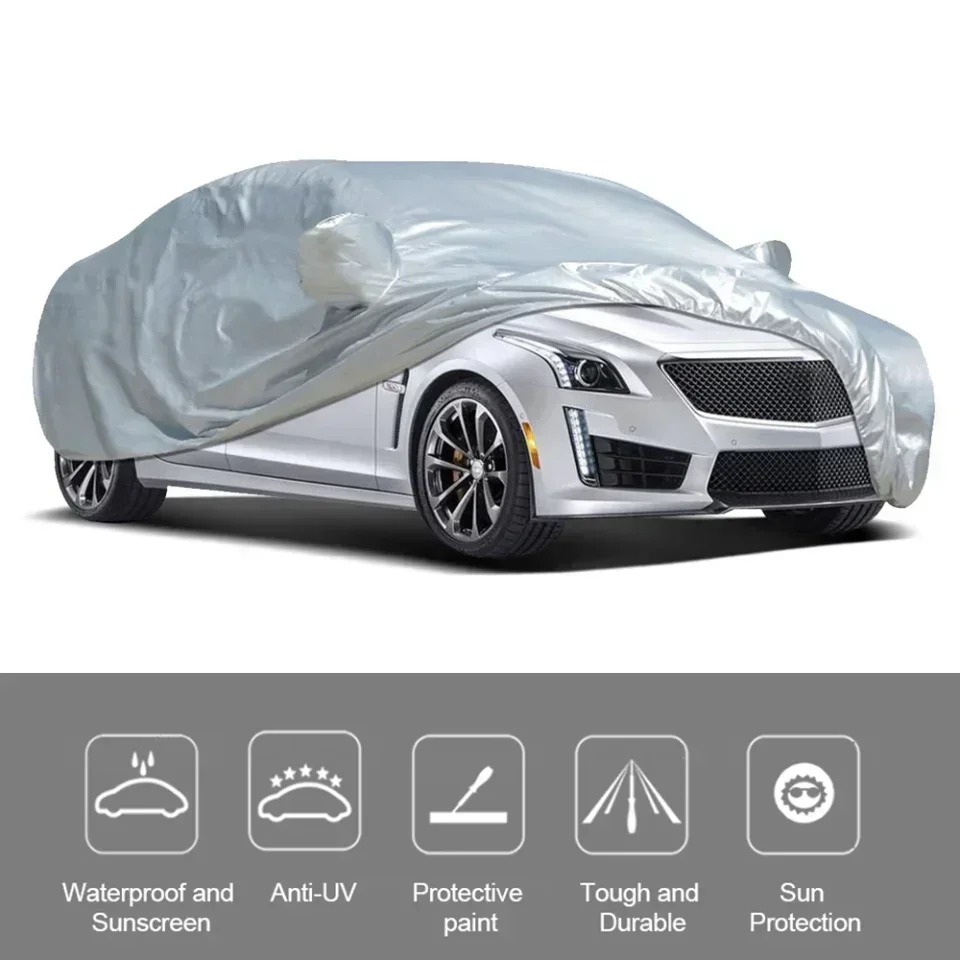 Full Car Cover Car Cover Sun Outdoor Sunscreen Heat Sun UV Protection Dustproof Anti-UV Scratch-Resistant Universal Car Styling