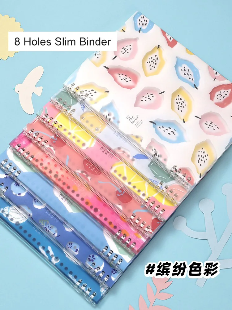 1pc Kingjim Kitta Limited Binder Notebook B5 8 Holes Slim Binder Folder Loose-leaf Notebook for Work Study and Journal