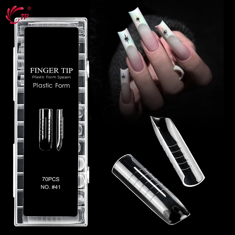 TP 70 قطعة مسمار مربع أشكال مزدوجة الاكريليك بولي جيل للأظافر قالب غطاء كامل قابلة لإعادة الاستخدام وصلات لإطالة الأظافر نظام أشكال علوية أدوات مانيكير #2