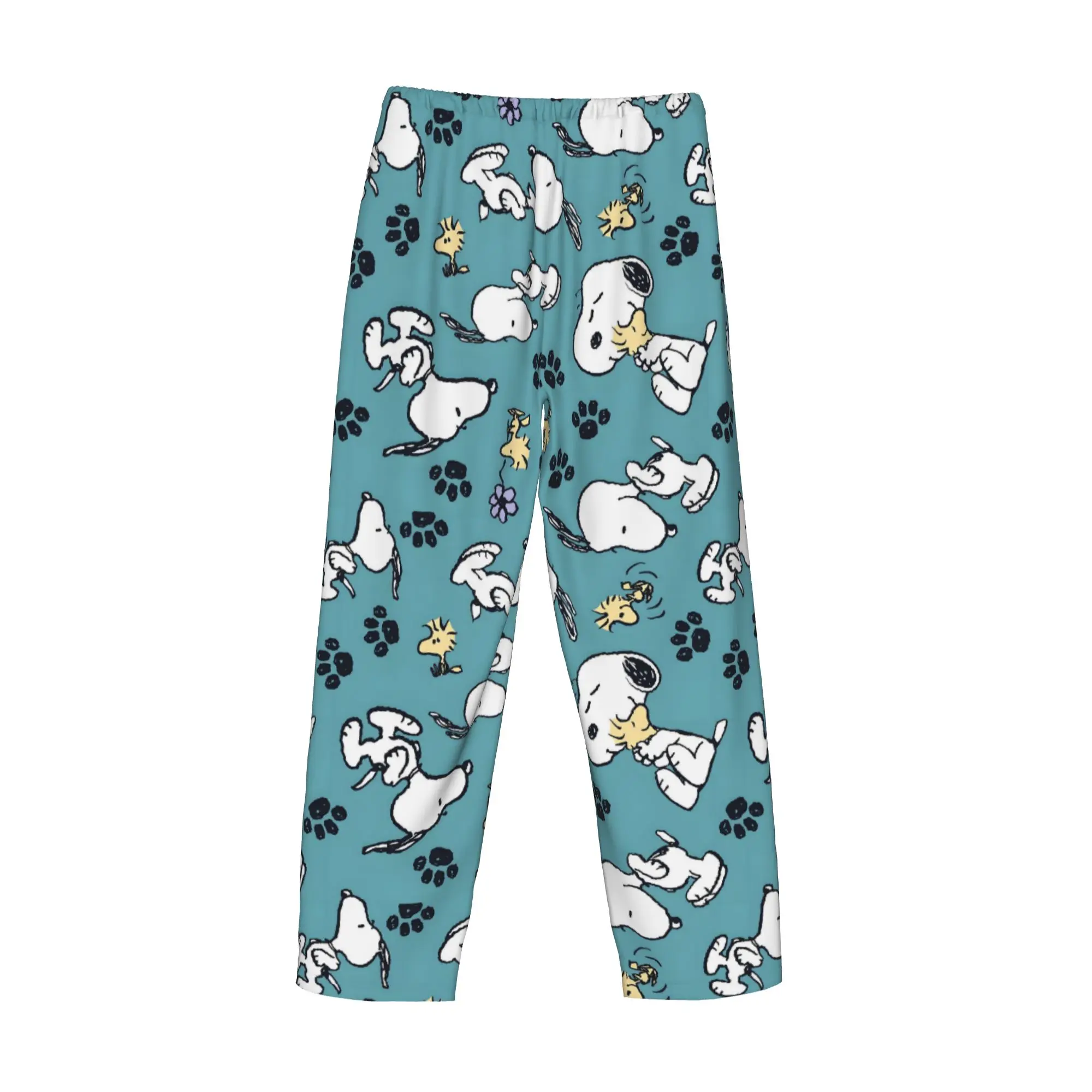 Custom S-snoopied Anime Pajama Pants Men Dog Cartoon Sleepwear Lounge Sleep Bottoms Stretch with Pockets view 4