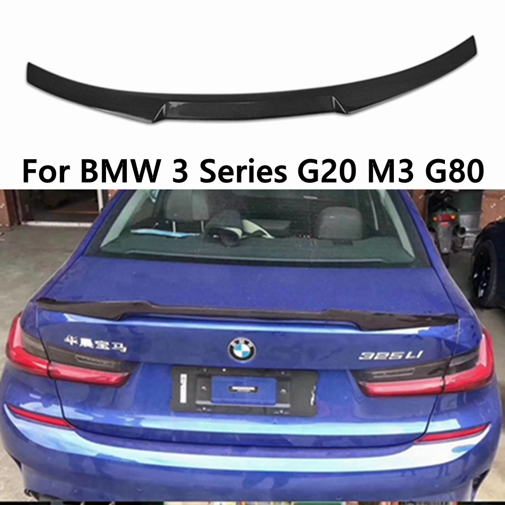 

For BMW 3 Series G20 G28&M3 G80 M4 Style Carbon fiber Rear Spoiler Trunk wing 2018-2023 FRP Forged carbon