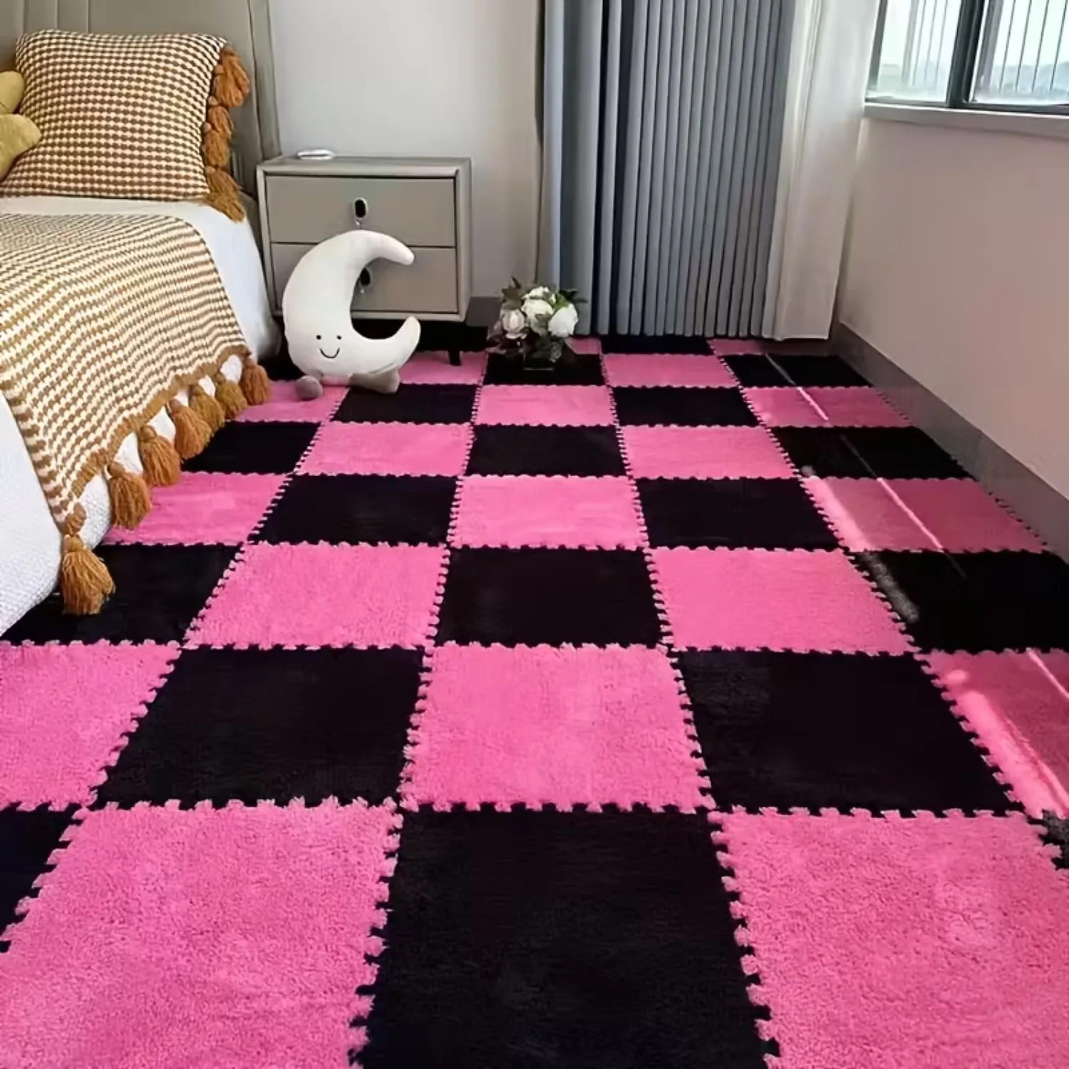 30*30*1 Cm Anti-slip Home Floor Mat Interlocking Warm EVA Foam Carpet Protective Floor Mat Home Decor Mat Washable